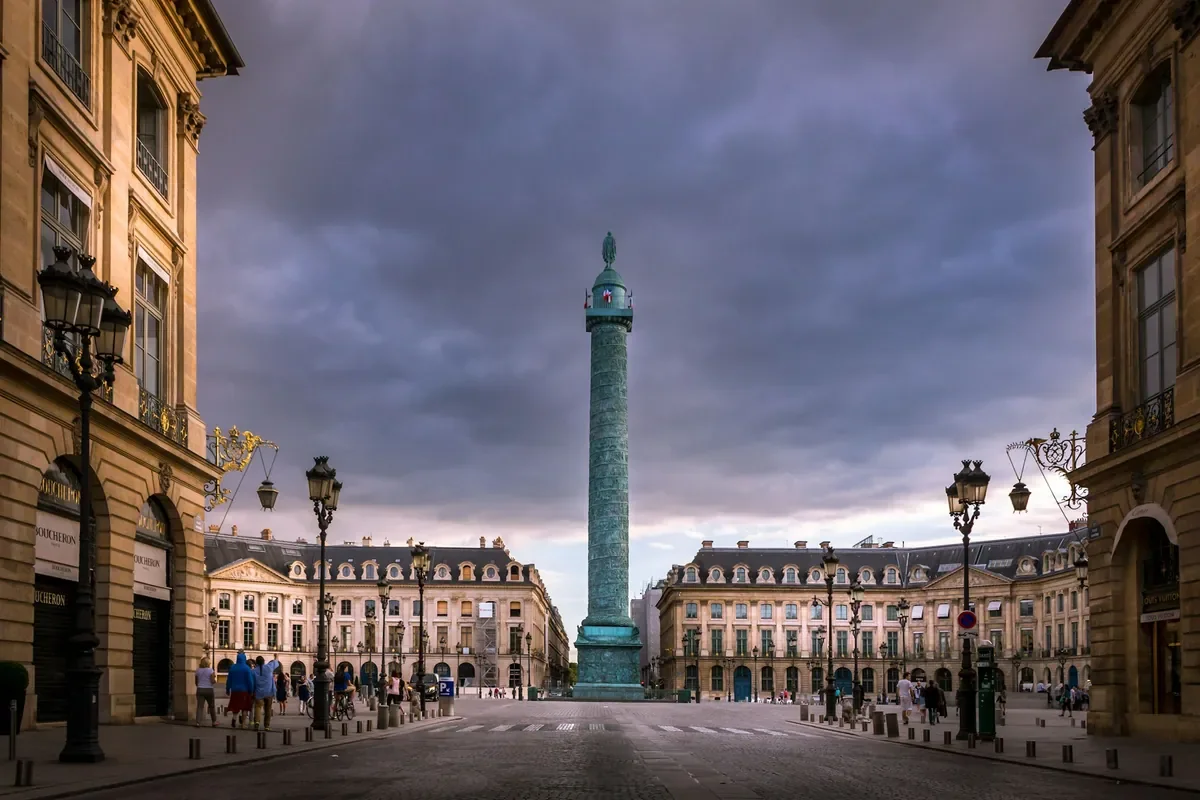 The Place Vendôme and its column The Place Vendôme and its column